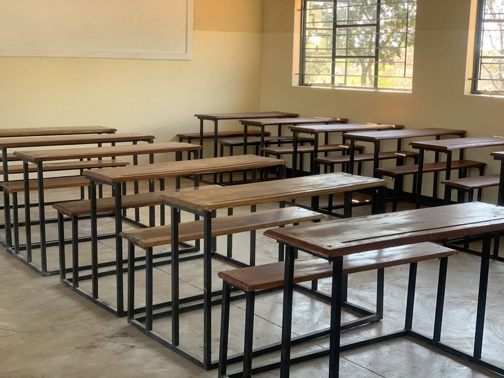 Photo of Construction of 1x3 classroom block at Chainda School (phase 1)